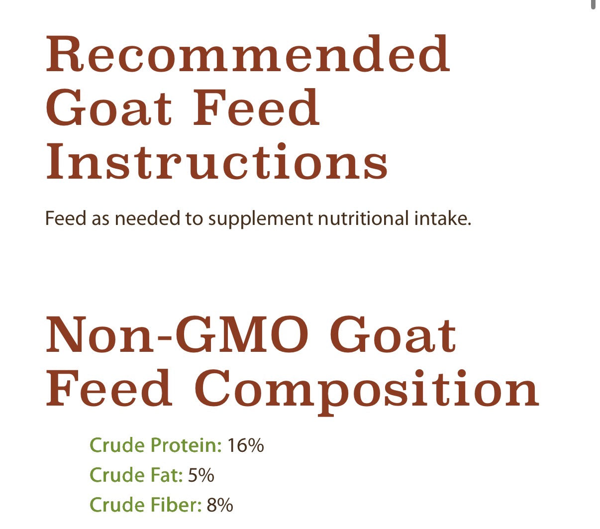 Goat Feed
