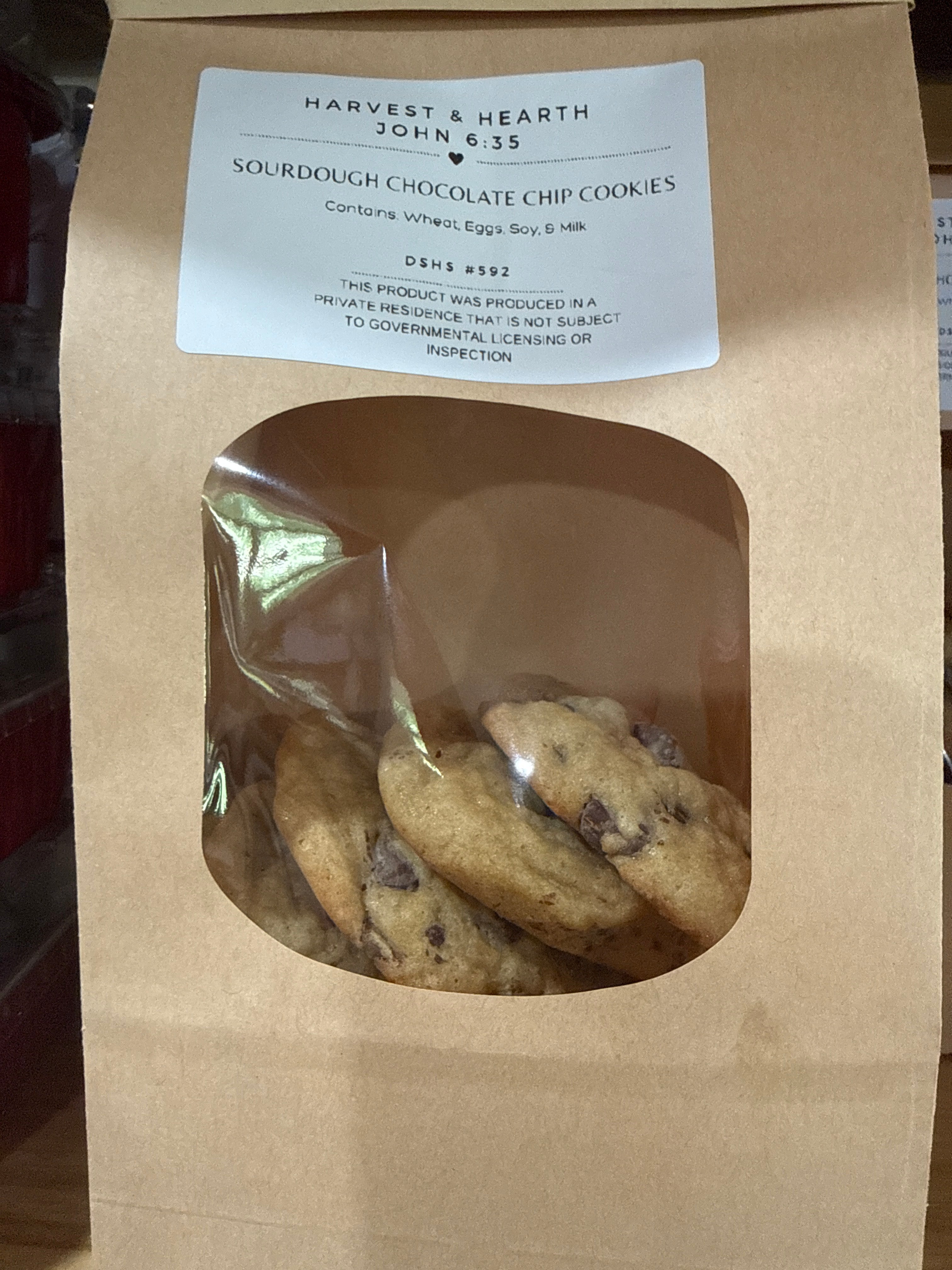 Sourdough Chocolate Chip Cookies (1 Dozen)