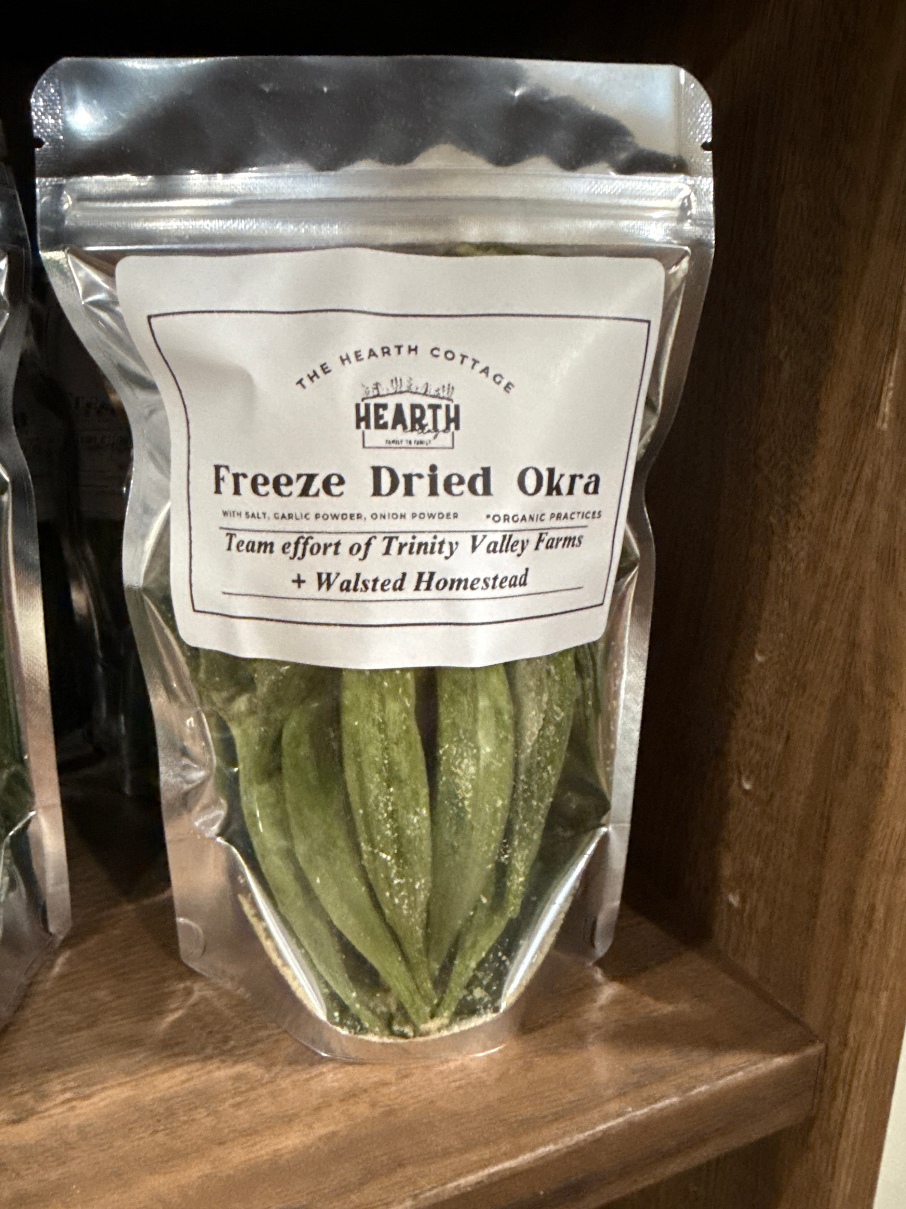 Freeze dried okra