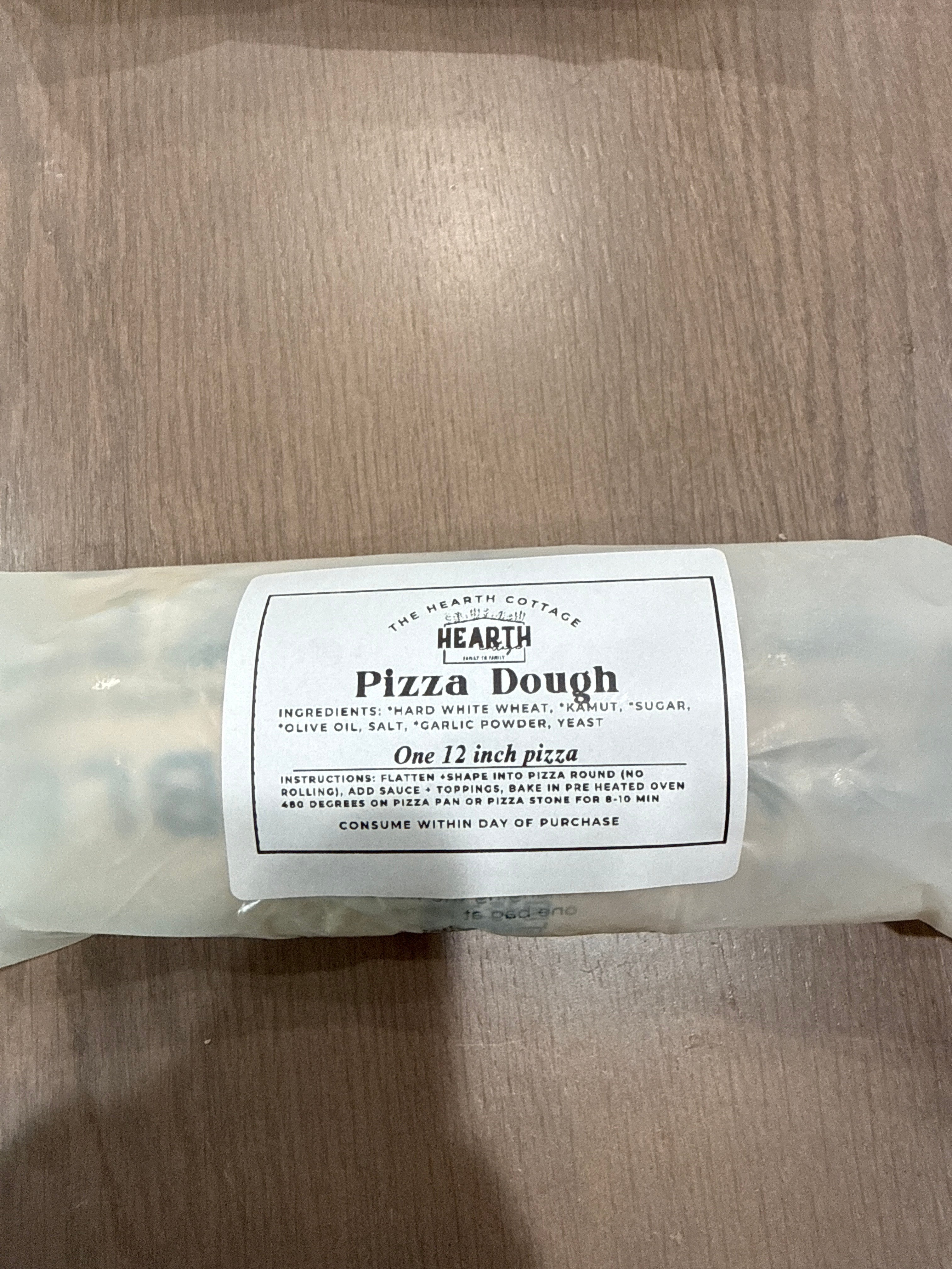 Pizza dough Fresh milled flour