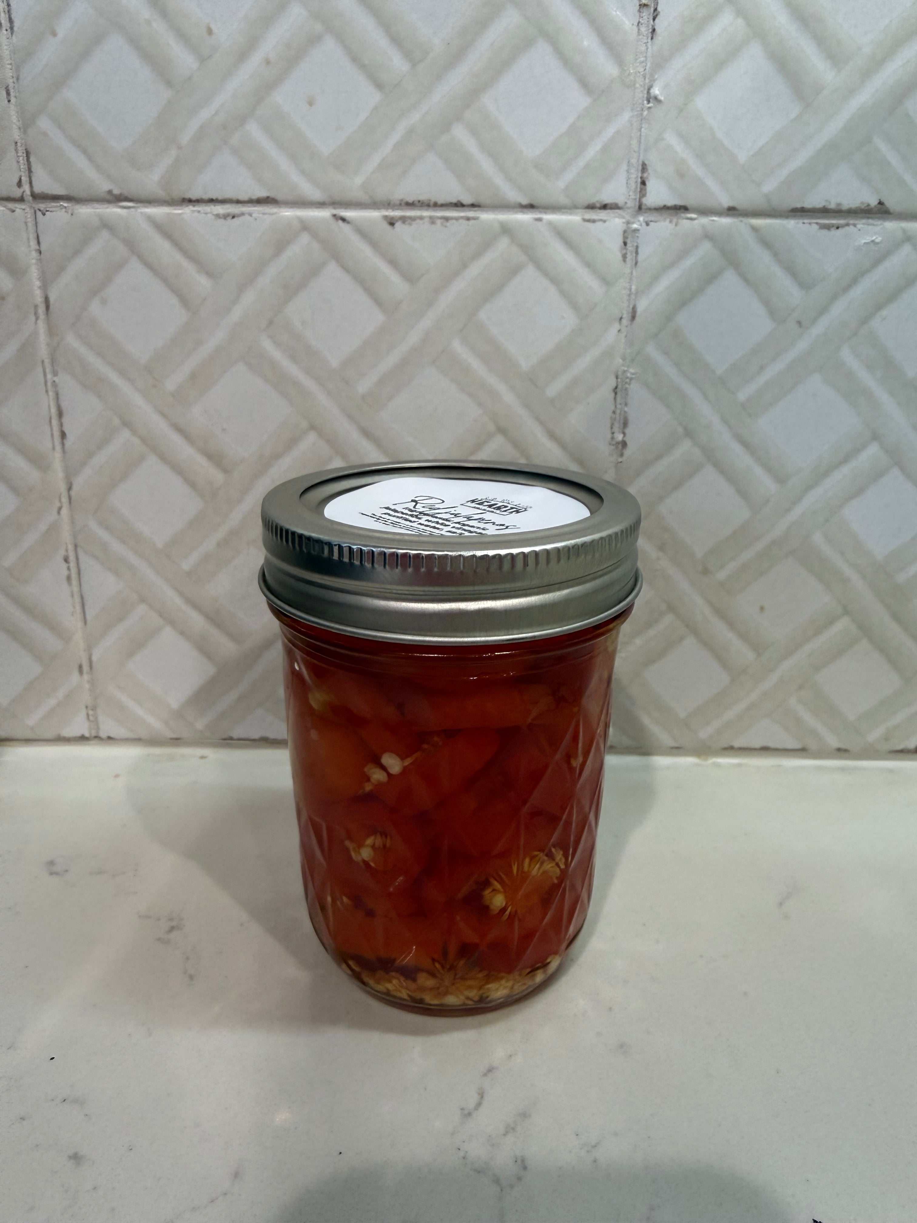 Canned Red Jalapeños