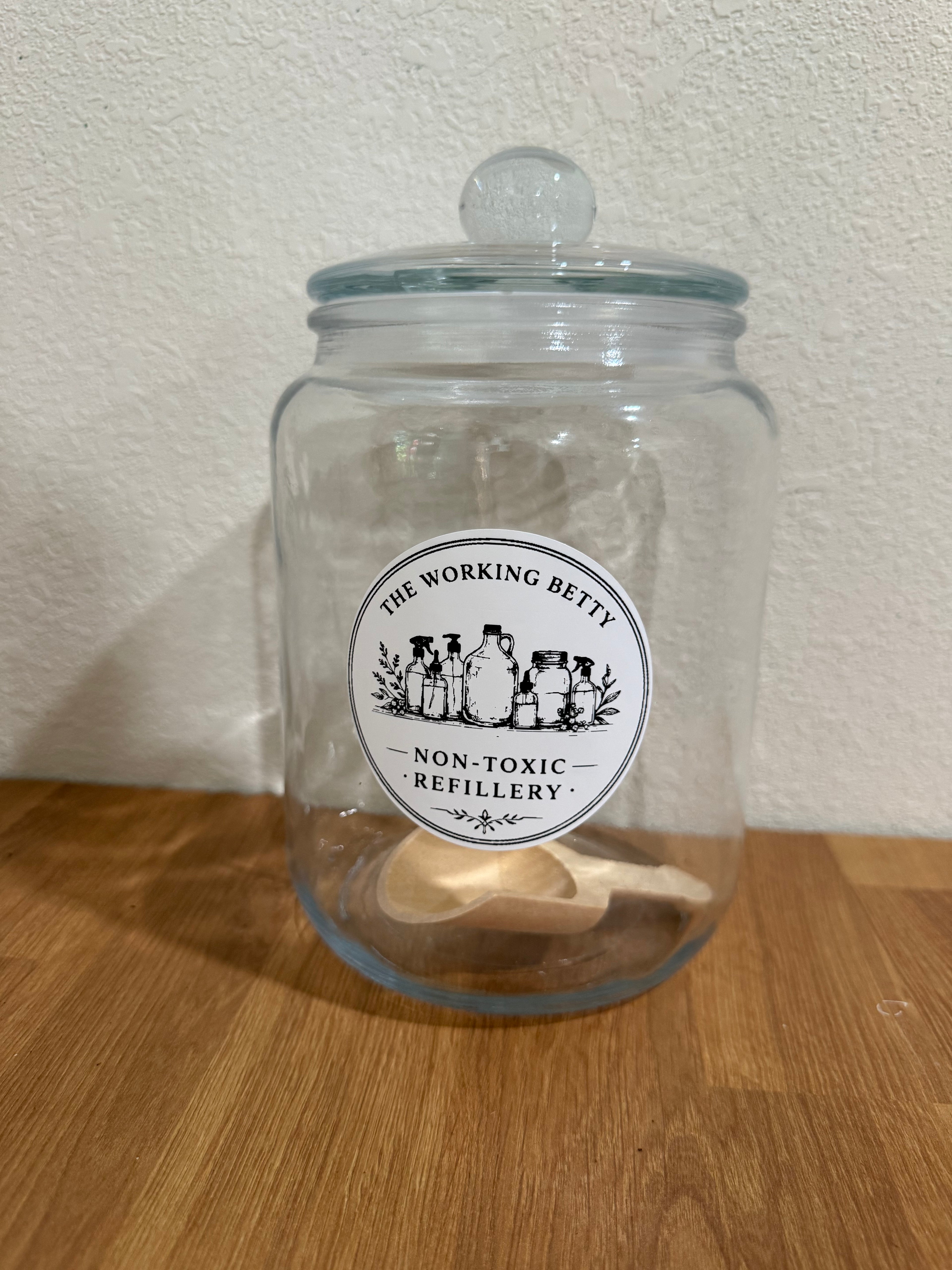 Glass Jar with scoop for Detergent