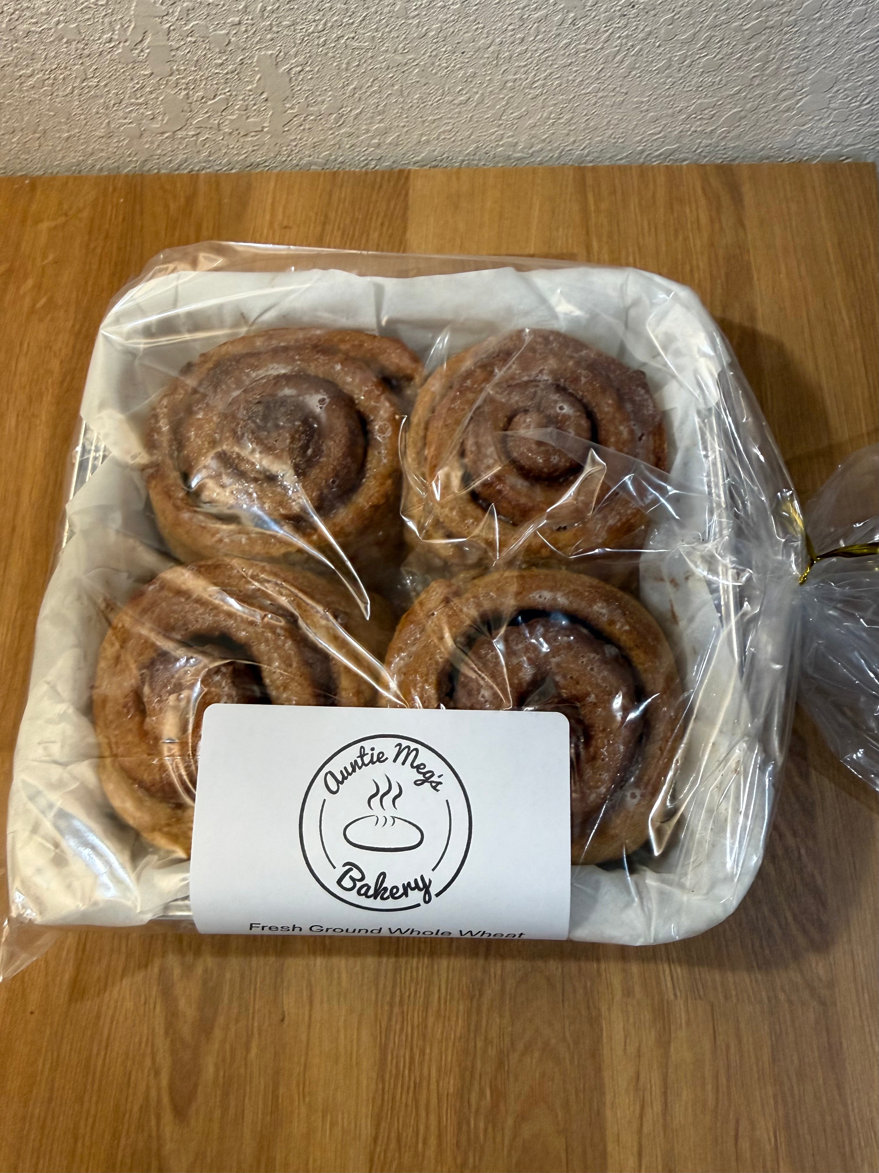 Fresh Milled Flour- 4 pack Cinnamon Rolls