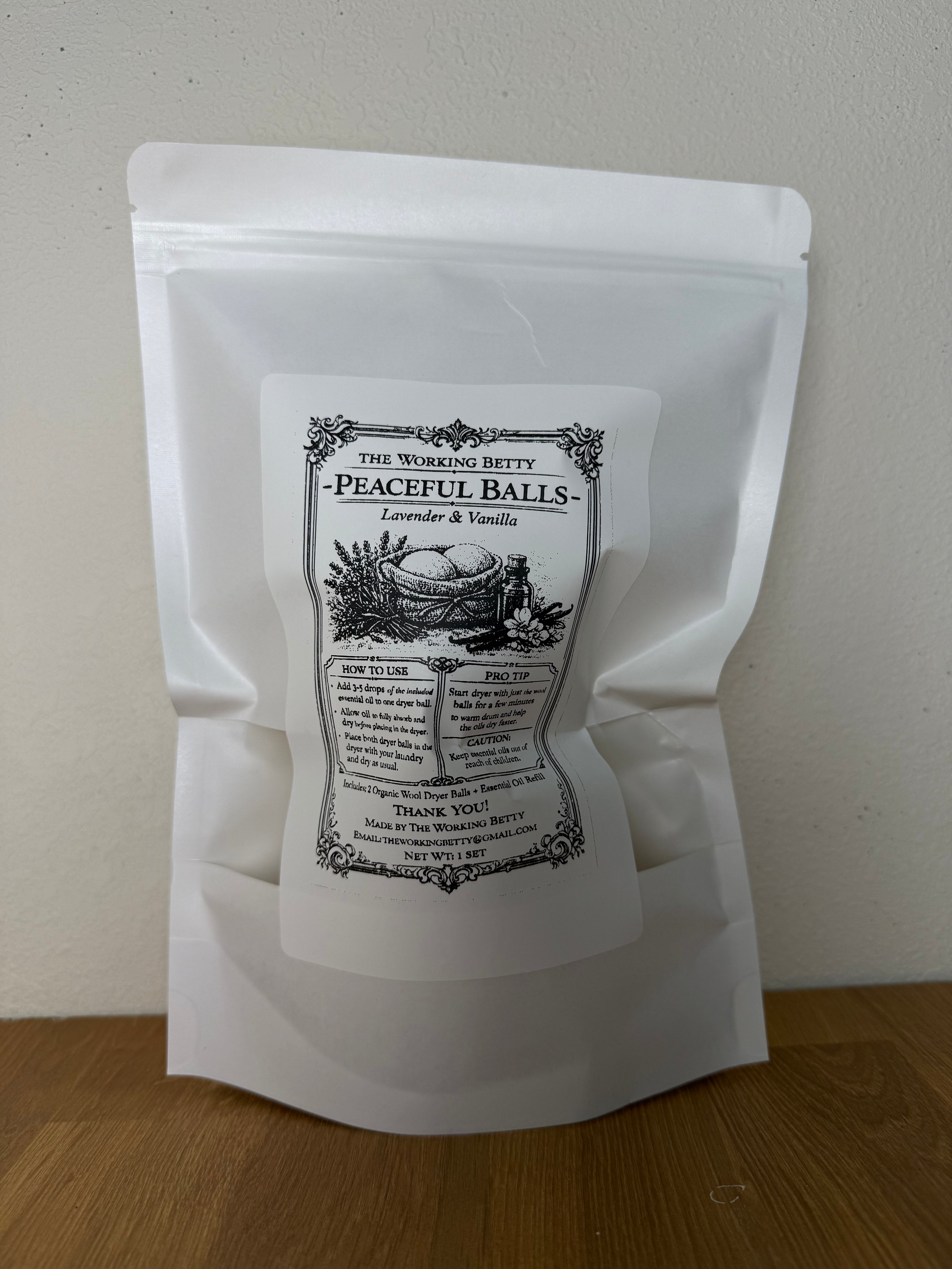 Peaceful Balls-Organic Wool Dryer Ball Set